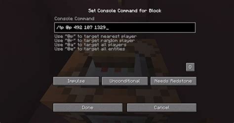 Commands/teleport – Minecraft Wiki.